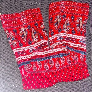 Free people wide leg print flowy pant